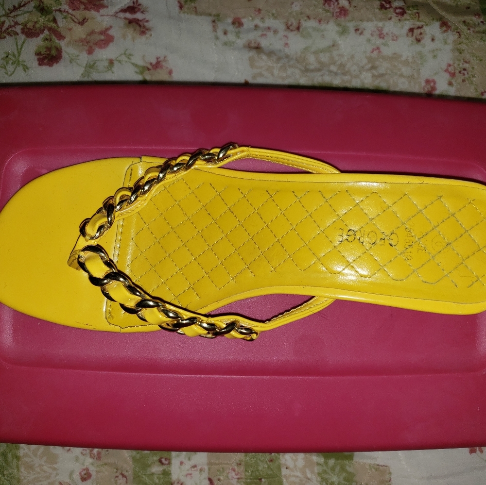 Gold and yellow sandal